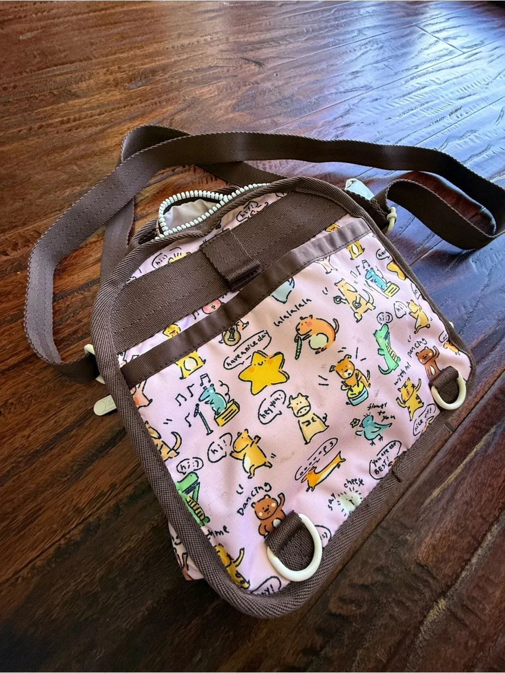 LeSportsac Kids Pink Character Print Crossbody Bag